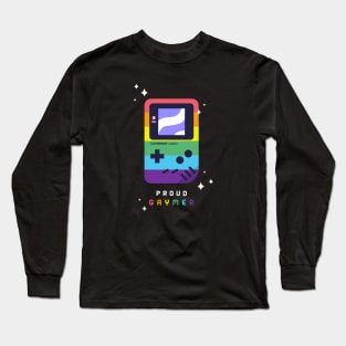 Gaymer Boy Rainbow Colors, LGBT Pride Month Gift Long Sleeve T-Shirt